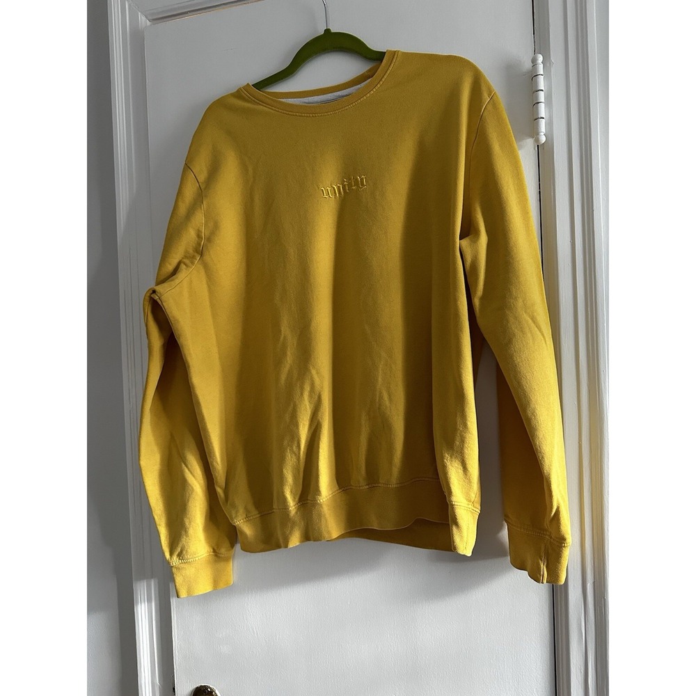 San francisco UNITY embroidery Unisex Sz: XL Yellow Minimalistic Sweatshirt